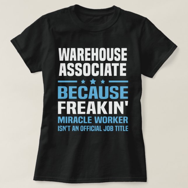 Camiseta Warehouse Associate (Frente do Design)