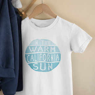 Camiseta Warm California Sun Vintage Typography Blue
