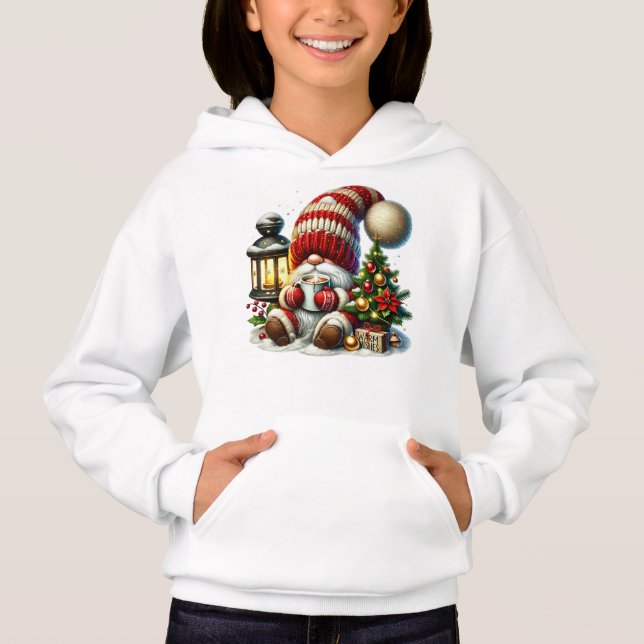Camiseta Warm Christmas Gnome Kids Hoodie (Frente)