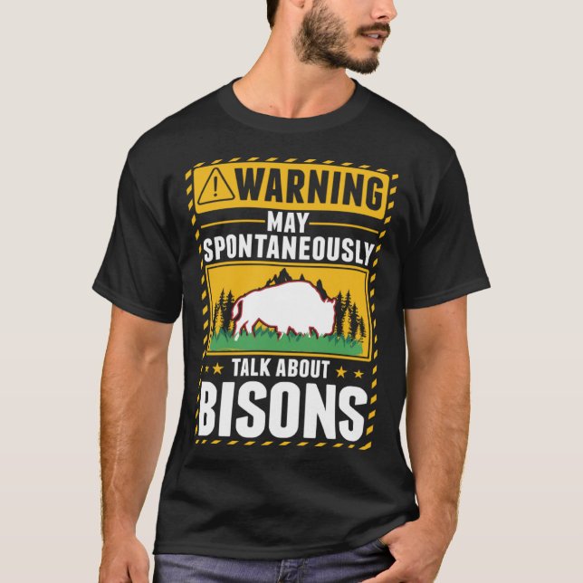 Camiseta Warning Bison Water Buffalo (Frente)