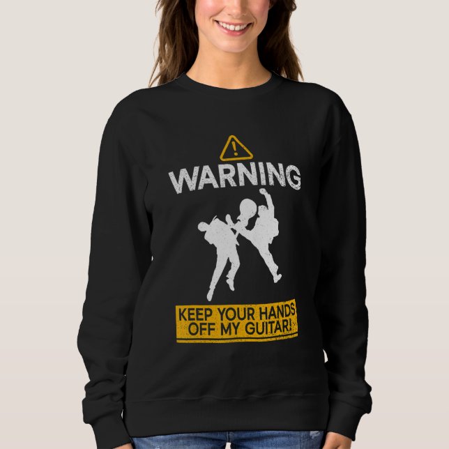 Camiseta Warning - Keep Your Hands Off My Guitar! Guitarist (Frente)
