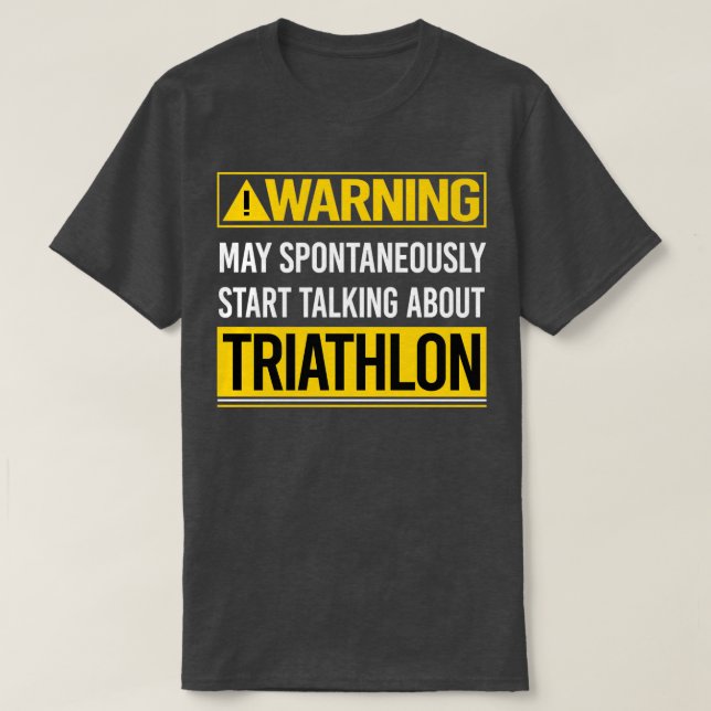 Camiseta Warning may spontaneously start talking about Tria (Frente do Design)