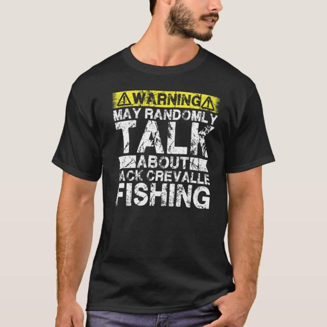 Camiseta Warning May Talk About Fishing  Jack Crevalle Fish (Frente)