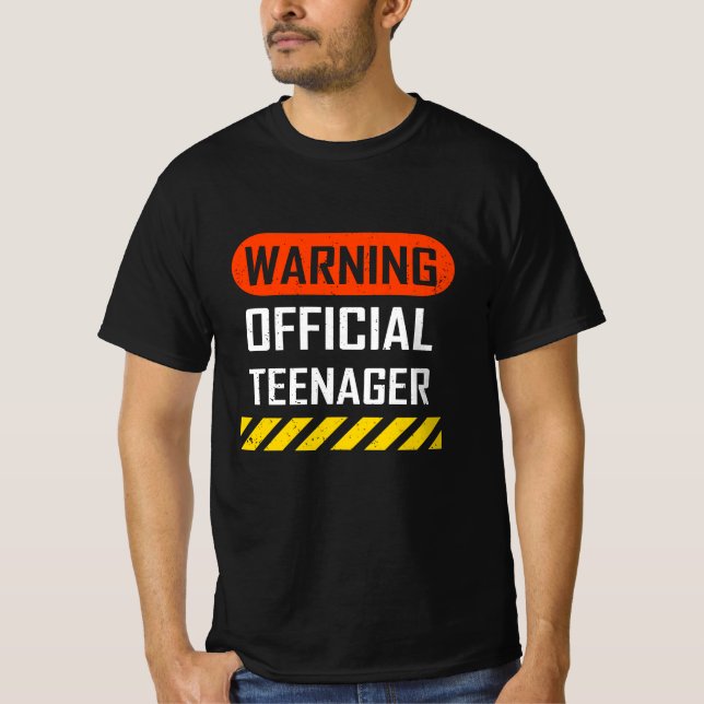 Camiseta Warning Official Teenager  - 13th Birthday Gift (Frente)