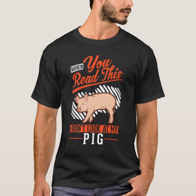 Camiseta Warning Piggy Farmer Pig (Frente)