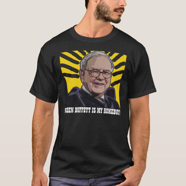 Camiseta Warren Buffett É Meu Ficar em casa (Frente)