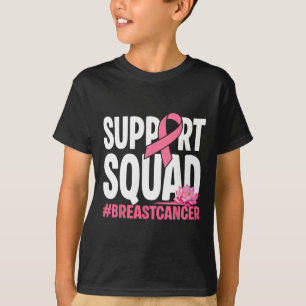 Camiseta Warrior do Cancer da Mama Suporte a Fita Rosa Quad