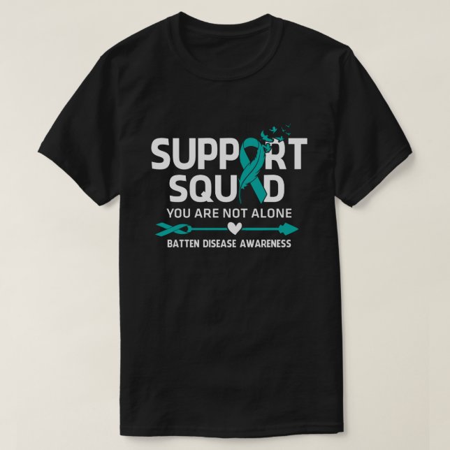 Camiseta Warrior Support Squad Batten Disease Awarness Fea (Frente do Design)