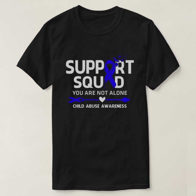 Camiseta Warrior Support Squad Child Abuse Mede (Frente do Design)