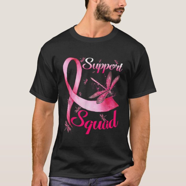 Camiseta Warrior Support Squad Dragonfly Breast Cancer Awar (Frente)