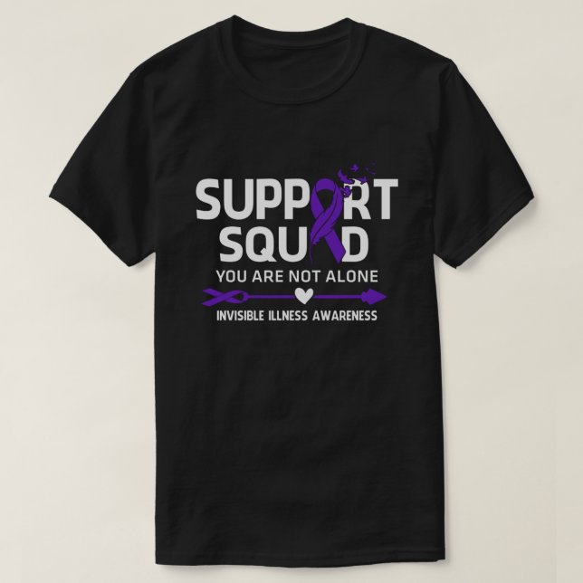 Camiseta Warrior Support Squad Invisible Ilness (Frente do Design)