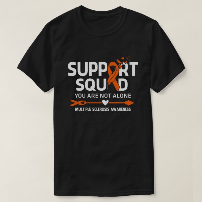 Camiseta Warrior Support Squad Sclerose Múltipla Sensibiliz (Frente do Design)