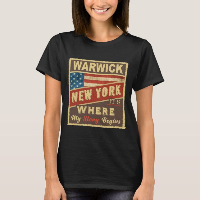 Camiseta Warwick Ny Its Where My Story Begins  (Frente)
