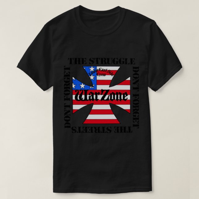 Camiseta Warzone - Não se esqueça da luta - Não se esqueça (Frente do Design)