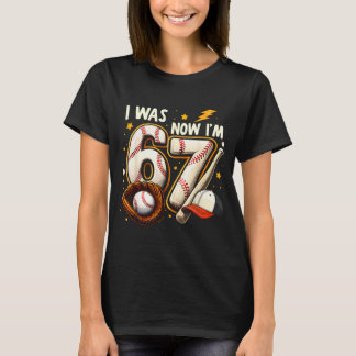 Camiseta Was 6 7 birthday boy baseball funny 6 7 meme kids