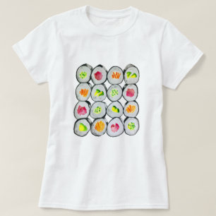 Camiseta Wasabi de aquarela de Sushi Time