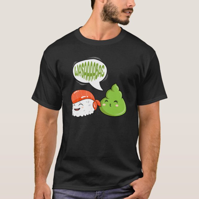 Camiseta Wasabi Salmon Sushi Japanese Horseradish Paste Con (Frente)