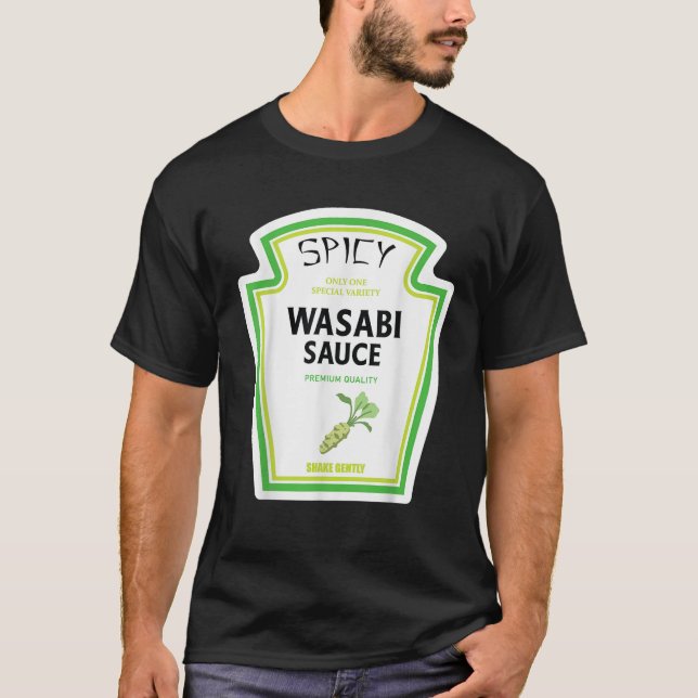 Camiseta Wasabi Sauce Halloween 2023 Costume Family Ketchup (Frente)