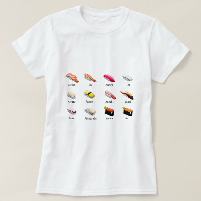 Camiseta Wasabi sushi comida japonesa (Frente do Design)