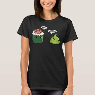 Camiseta Wasabi Sushi Pasta Condição de Cola Japonesa