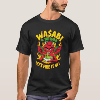Camiseta Wasabi & Wings Imp - Gráfico divertido picante e r