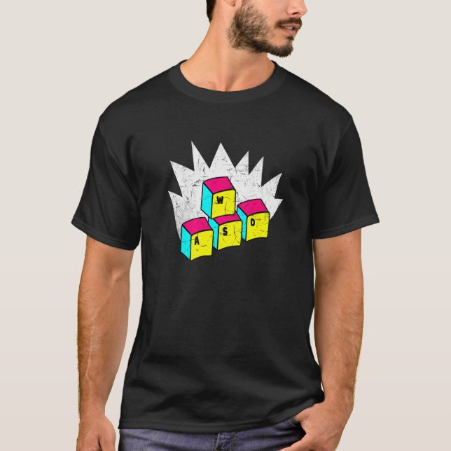 Camiseta WASD É O Que Me Move Jogos De Vídeo De Computador  (Frente)