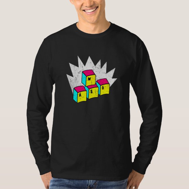 Camiseta WASD É O Que Me Move Jogos De Vídeo De Computador  (Frente)