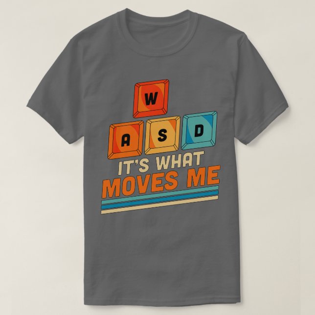 Camiseta WASD é o que me move o gamer de PC (Frente do Design)