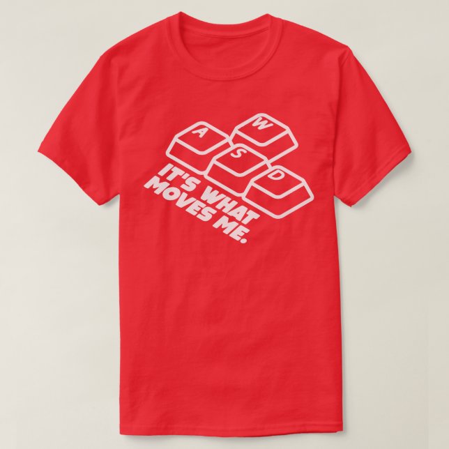 Camiseta WASD é o que me move o PC Gamer (Frente do Design)