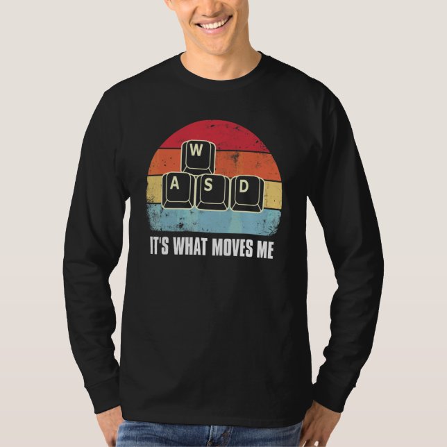 Camiseta WASD É O Que Me Move  Pc Gamer Jogos (Frente)