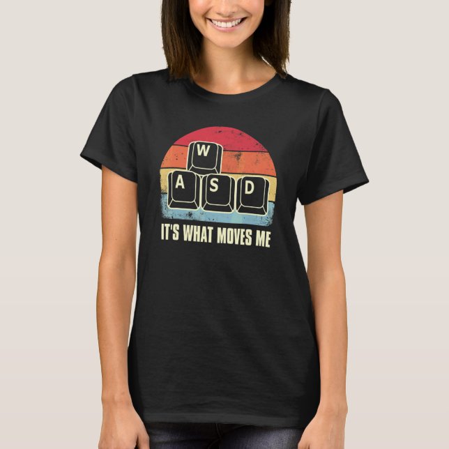 Camiseta WASD É O Que Me Move  Pc Gamer Jogos 3 (Frente)
