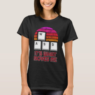 Camiseta WASD É o que me move um divertido PC Gamer Retro