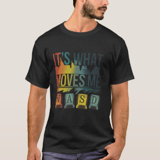 Camiseta Wasd It's What Moves Me Retro Gamer Pc Computer En