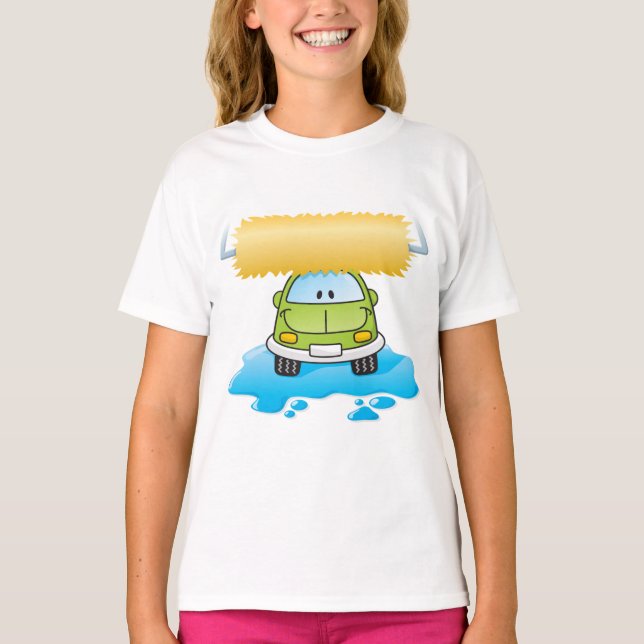 Camiseta Wash de Carro Feliz (Frente)