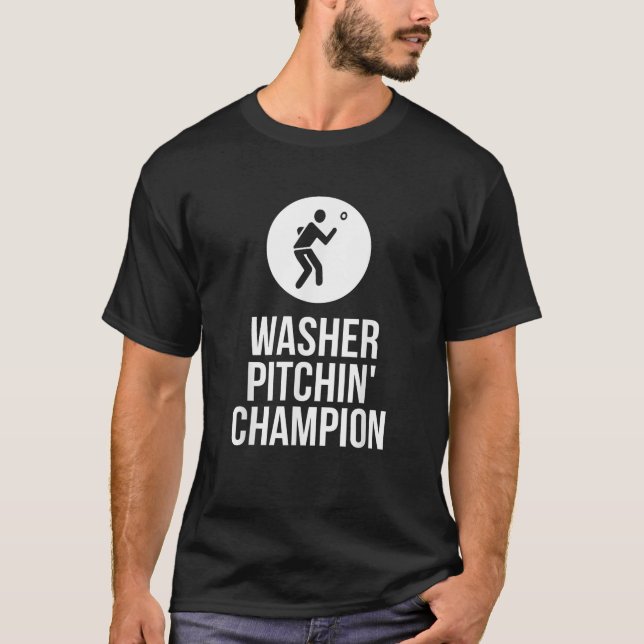 Camiseta Washer Pitchin Champion Funny Washington Game (Frente)