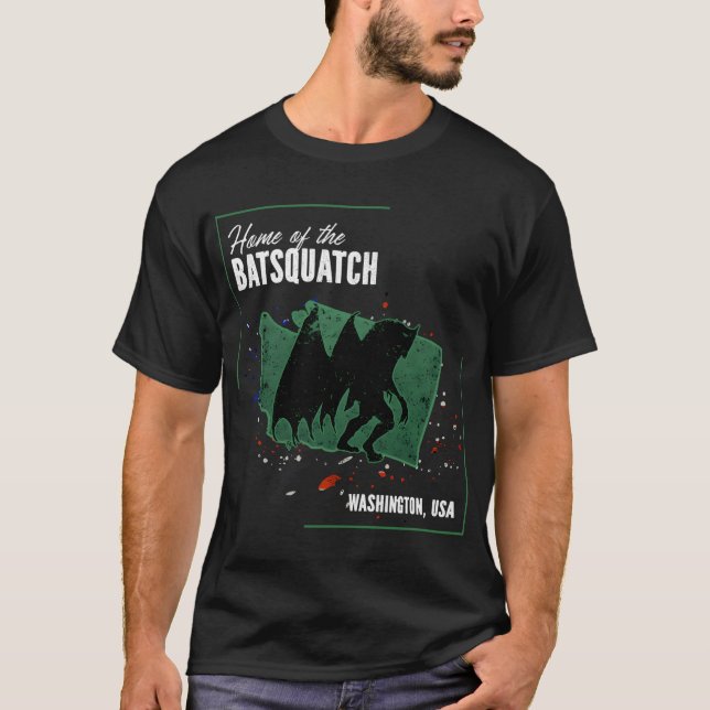 Camiseta Washington - Criptids Casa Do Batsquatch (Frente)