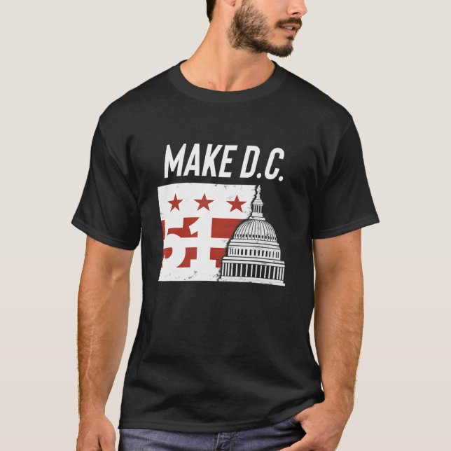 Camiseta Washington D C  51st State  Cool DC Statehood (Frente)