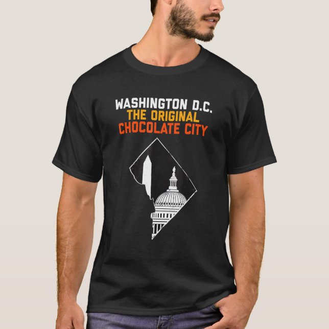 Camiseta Washington Dc A Presente Cidade de Chocolate Origi (Frente)