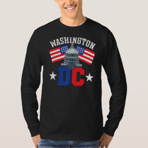 Camiseta Washington Dc Capitol Hill American Flag Usa orgul