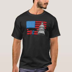 Camiseta Washington Dc Capitol Hill American Flag Usa orgul