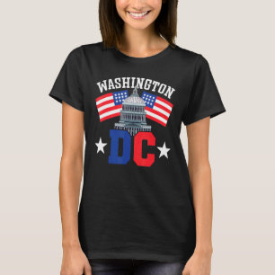 Camiseta Washington Dc Capitol Hill American Flag Usa orgul