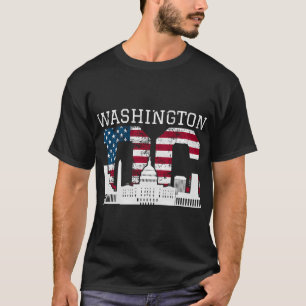 Camiseta Washington Dc Capitol Hill Usa Flag