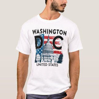 Camiseta Washington DC Capitol Hill USA Souvenirs Homens