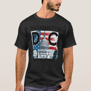 Camiseta Washington DC Capitólio EUA Homens de Souvenirs