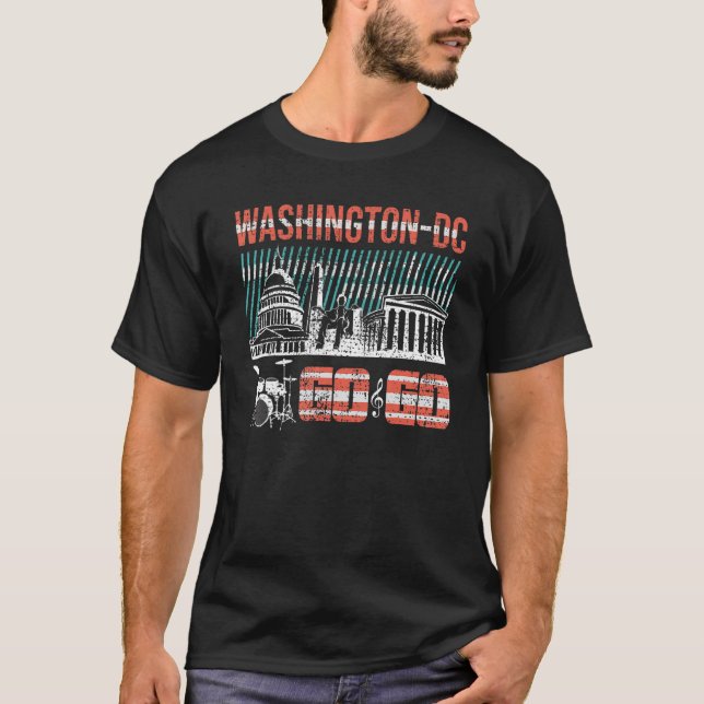 Camiseta Washington DC Eu Amo Música Go Go 1 (Frente)