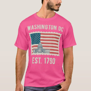 Camiseta Washington DC EUA Flag Love Capitol Hill Souvenir