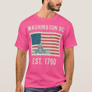 Camiseta Washington DC EUA Flag Love Capitol Hill Souvenir 