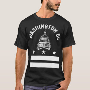 Camiseta Washington DC Flag Love Capitol Hill Souvenir Red 