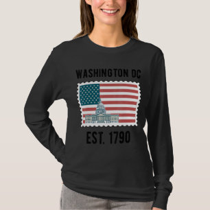 Camiseta Washington Dc Flag Love Capitol Hill Souvenir Trav