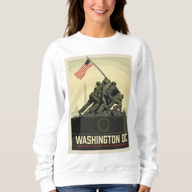 Camiseta Washington, DC | Memorial da Guerra do Corpo de Ma (Frente)